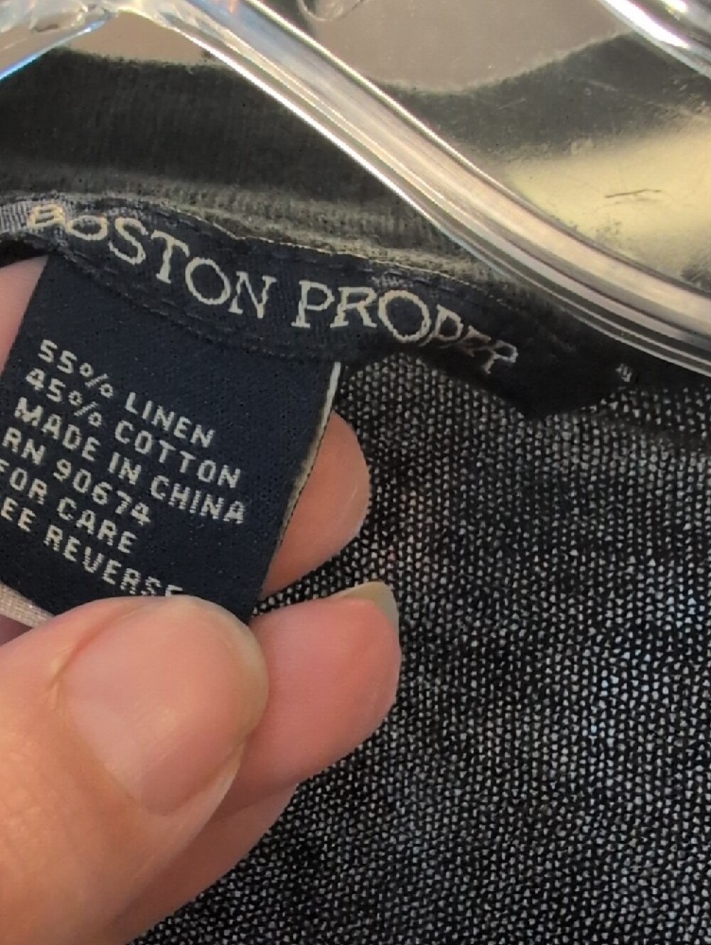 Boston Proper Black Ruffled Open-Front Cardigan - Picture 2 of 7